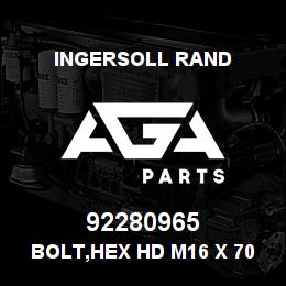 92280965 Ingersoll Rand BOLT,HEX HD M16 X 70 | AGA Parts