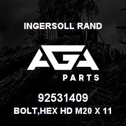 92531409 Ingersoll Rand BOLT,HEX HD M20 X 110 - M20 X 110 | AGA Parts