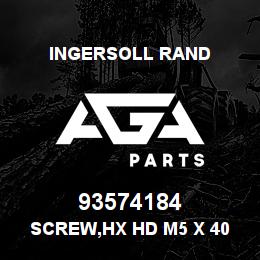 93574184 Ingersoll Rand SCREW,HX HD M5 X 40 DIN933 8.8 | AGA Parts