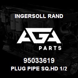 95033619 Ingersoll Rand PLUG PIPE SQ.HD 1/2 NPT CS BLACK | AGA Parts