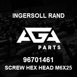 96701461 Ingersoll Rand SCREW HEX HEAD M6X25 PLATED | AGA Parts