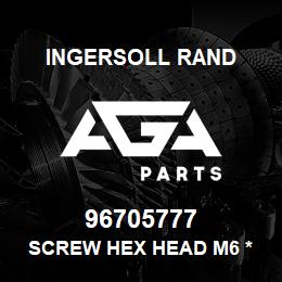 96705777 Ingersoll Rand SCREW HEX HEAD M6 * 16 LONG CL 8.8 | AGA Parts