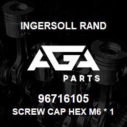 96716105 Ingersoll Rand SCREW CAP HEX M6 * 12MM LONG CL8.8 | AGA Parts