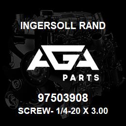 97503908 Ingersoll Rand SCREW- 1/4-20 X 3.00 LG | AGA Parts