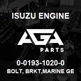 0-0193-1020-0 Isuzu Diesel BOLT, BRKT,MARINE GEAR | AGA Parts