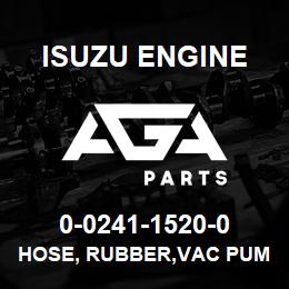 0-0241-1520-0 Isuzu Diesel HOSE, RUBBER,VAC PUMP RETURN | AGA Parts