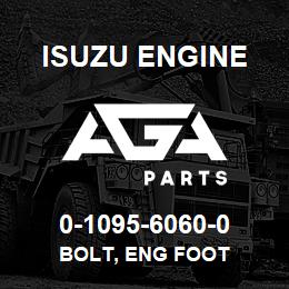 0-1095-6060-0 Isuzu Diesel BOLT, ENG FOOT | AGA Parts