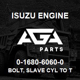 0-1680-6060-0 Isuzu Diesel BOLT, SLAVE CYL TO TRANS CASE | AGA Parts