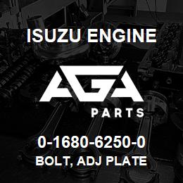 0-1680-6250-0 Isuzu Diesel BOLT, ADJ PLATE | AGA Parts