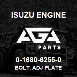 0-1680-6255-0 Isuzu Diesel BOLT, ADJ PLATE | AGA Parts