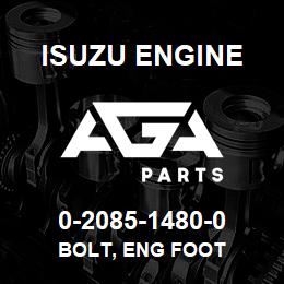 0-2085-1480-0 Isuzu Diesel BOLT, ENG FOOT | AGA Parts