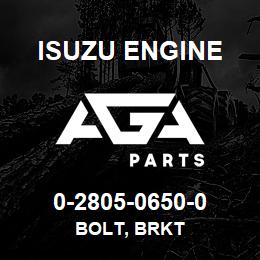 0-2805-0650-0 Isuzu Diesel BOLT, BRKT | AGA Parts