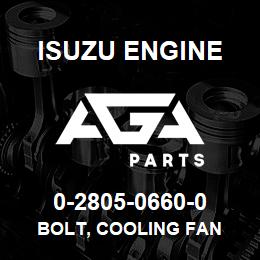 0-2805-0660-0 Isuzu Diesel BOLT, COOLING FAN | AGA Parts