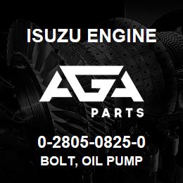 0-2805-0825-0 Isuzu Diesel BOLT, OIL PUMP | AGA Parts
