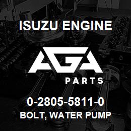 0-2805-5811-0 Isuzu Diesel BOLT, WATER PUMP | AGA Parts