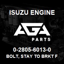 0-2805-6013-0 Isuzu Diesel BOLT, STAY TO BRKT FIX | AGA Parts