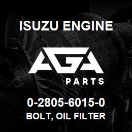 0-2805-6015-0 Isuzu Diesel BOLT, OIL FILTER | AGA Parts