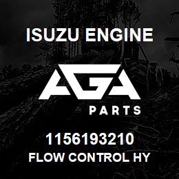 1156193210 Isuzu Diesel FLOW CONTROL HY | AGA Parts