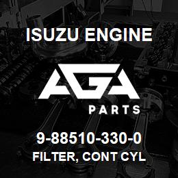 9-88510-330-0 Isuzu Diesel FILTER, CONT CYL | AGA Parts