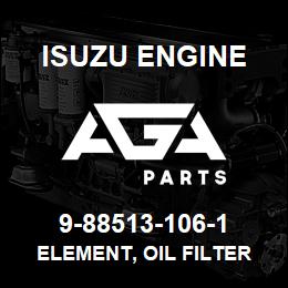 9-88513-106-1 Isuzu Diesel ELEMENT, OIL FILTER | AGA Parts