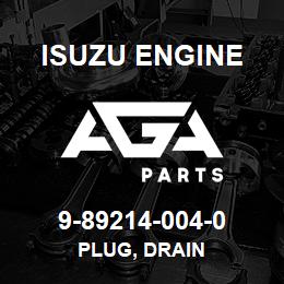 9-89214-004-0 Isuzu Diesel PLUG, DRAIN | AGA Parts