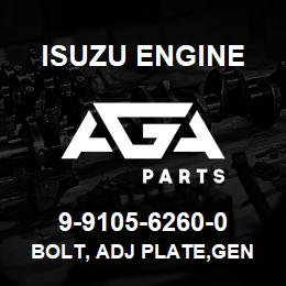 9-9105-6260-0 Isuzu Diesel BOLT, ADJ PLATE,GEN | AGA Parts