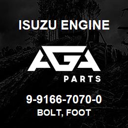 9-9166-7070-0 Isuzu Diesel BOLT, FOOT | AGA Parts