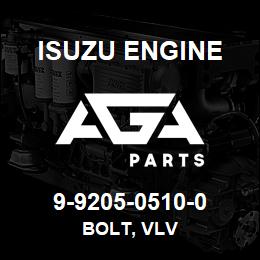 9-9205-0510-0 Isuzu Diesel BOLT, VLV | AGA Parts