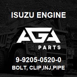 9-9205-0520-0 Isuzu Diesel BOLT, CLIP,INJ,PIPE | AGA Parts