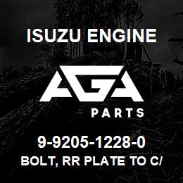 9-9205-1228-0 Isuzu Diesel BOLT, RR PLATE TO C/BL | AGA Parts
