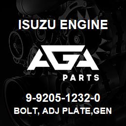 9-9205-1232-0 Isuzu Diesel BOLT, ADJ PLATE,GEN | AGA Parts