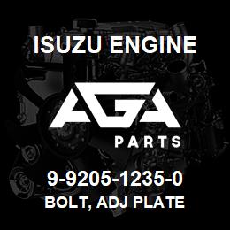 9-9205-1235-0 Isuzu Diesel BOLT, ADJ PLATE | AGA Parts
