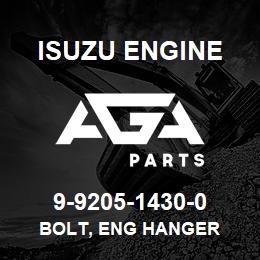 9-9205-1430-0 Isuzu Diesel BOLT, ENG HANGER | AGA Parts