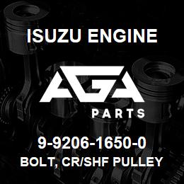 9-9206-1650-0 Isuzu Diesel BOLT, CR/SHF PULLEY | AGA Parts