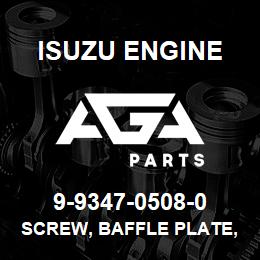 9-9347-0508-0 Isuzu Diesel SCREW, BAFFLE PLATE,CYL HD COVER | AGA Parts