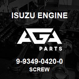 9-9349-0420-0 Isuzu Diesel SCREW | AGA Parts