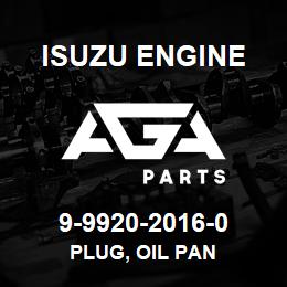 9-9920-2016-0 Isuzu Diesel PLUG, OIL PAN | AGA Parts