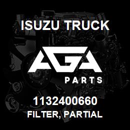 1132400660 Isuzu Truck FILTER, PARTIAL | AGA Parts