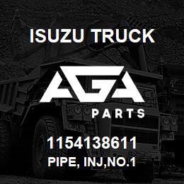 1154138611 Isuzu Truck PIPE, INJ,NO.1 | AGA Parts