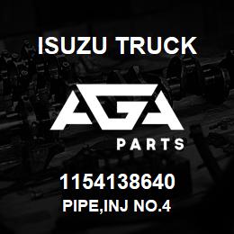 1154138640 Isuzu Truck PIPE,INJ NO.4 | AGA Parts