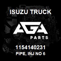 1154140231 Isuzu Truck PIPE, INJ NO 6 | AGA Parts