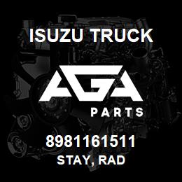 8981161511 Isuzu Truck STAY, RAD | AGA Parts