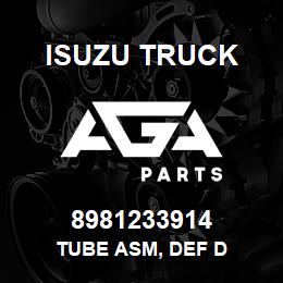 8981233914 Isuzu Truck TUBE ASM, DEF D | AGA Parts