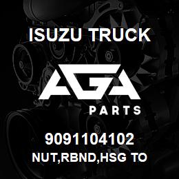 9091104102 Isuzu Truck NUT,RBND,HSG TO | AGA Parts