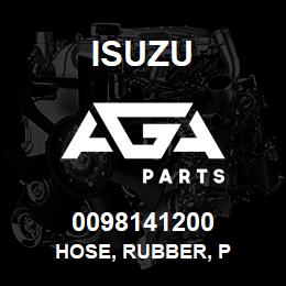 0098141200 Isuzu HOSE, RUBBER, P | AGA Parts