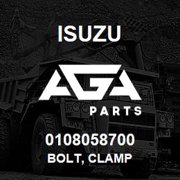 0108058700 Isuzu BOLT, CLAMP | AGA Parts