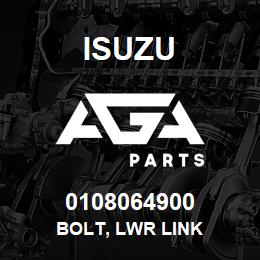 0108064900 Isuzu BOLT, LWR LINK | AGA Parts