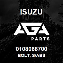 0108068700 Isuzu BOLT, S/ABS | AGA Parts