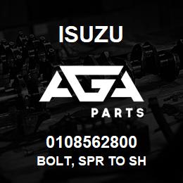 0108562800 Isuzu BOLT, SPR TO SH | AGA Parts