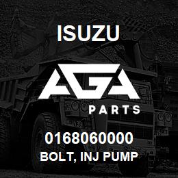 0168060000 Isuzu BOLT, INJ PUMP | AGA Parts